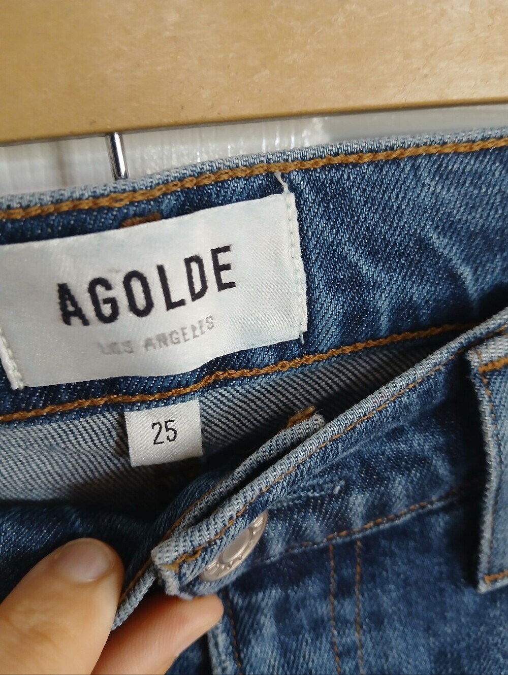 Agolde Medium Blue Distressed Boyfriend Jeans Comfort Casual Basic - Picture 4 of 7